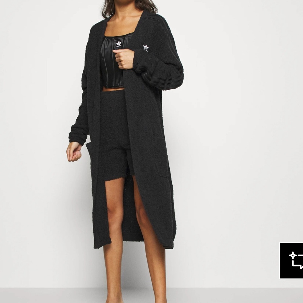 Adidas Black Knit Kimono NWT